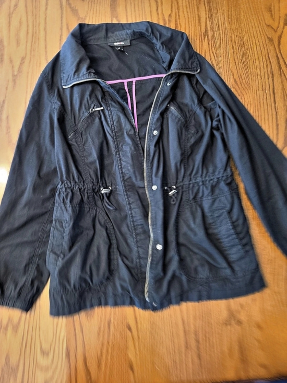 Style&Co. Women's Utility Jacket Black Size Medium Like New